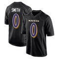 Elroe B.Ravens #0 Roquan Smith Player Black Carbon Fashion Home Game Stitched Jerseys