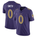 Elroe B.Ravens #0 Roquan Smith Player Purple Color Rush Vapor Untouchable Limited Home Game Stitched Jerseys