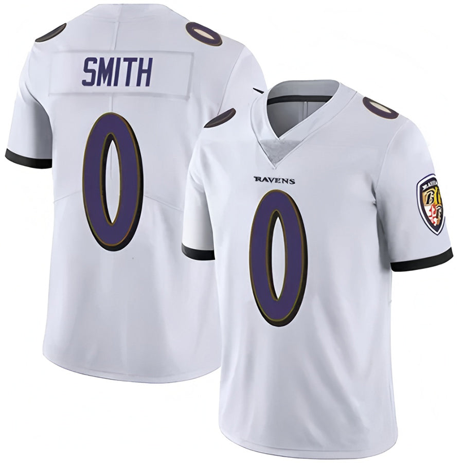 Elroe B.Ravens #0 Roquan Smith Player White Vapor F.U.S.E. Limited Stitched Jerseys