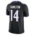 Elroe B.Ravens #14 Kyle Hamilton Player Black Limited Elite Home Game Stitched Jerseys