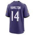 Elroe B.Ravens #14 Kyle Hamilton Purple Team Game Stitched Jerseys
