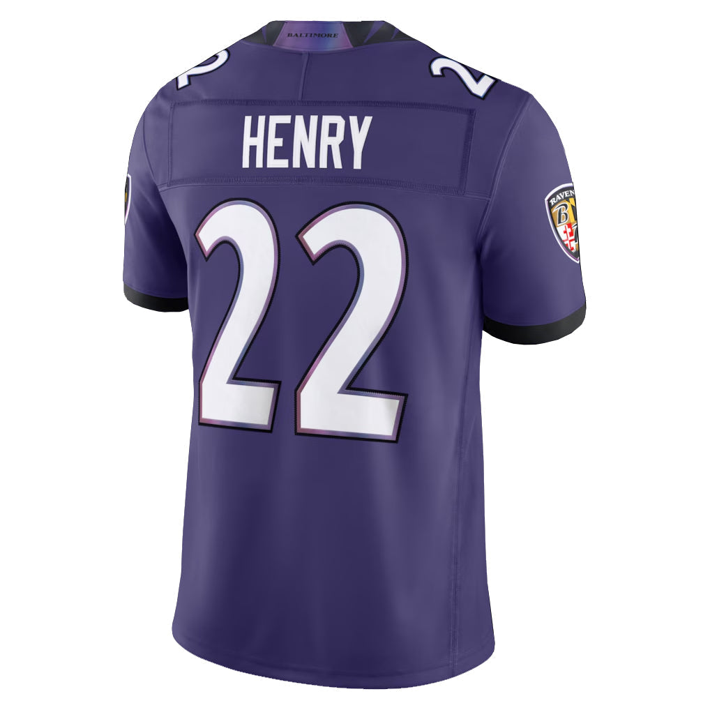 Elroe B.Ravens #22 Derrick Henry Player Purple Limited Elite Home Game Stitched Jerseys