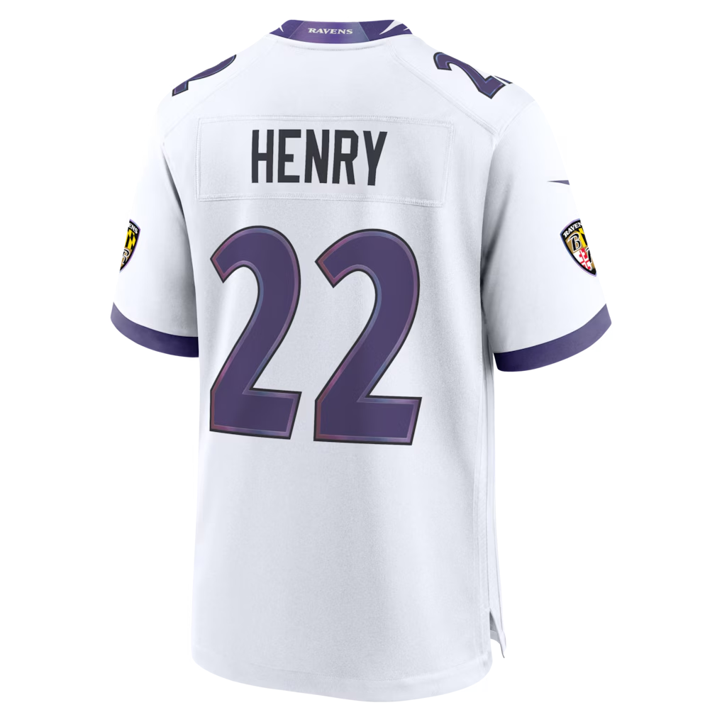 Elroe B.Ravens #22 Derrick Henry White Game Stitched Jerseys
