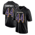 Elroe B.Ravens #44 Marlon Humphrey Player Carbon Black Fashion Home Game Stitched Jerseys