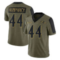 Elroe B.Ravens #44 Marlon Humphrey Player Olive Salute To Service Limited Game Stitched Jerseys