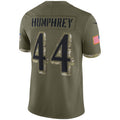 Elroe B.Ravens #44 Marlon Humphrey Player Olive Salute To Service Limited Stitched Jerseys