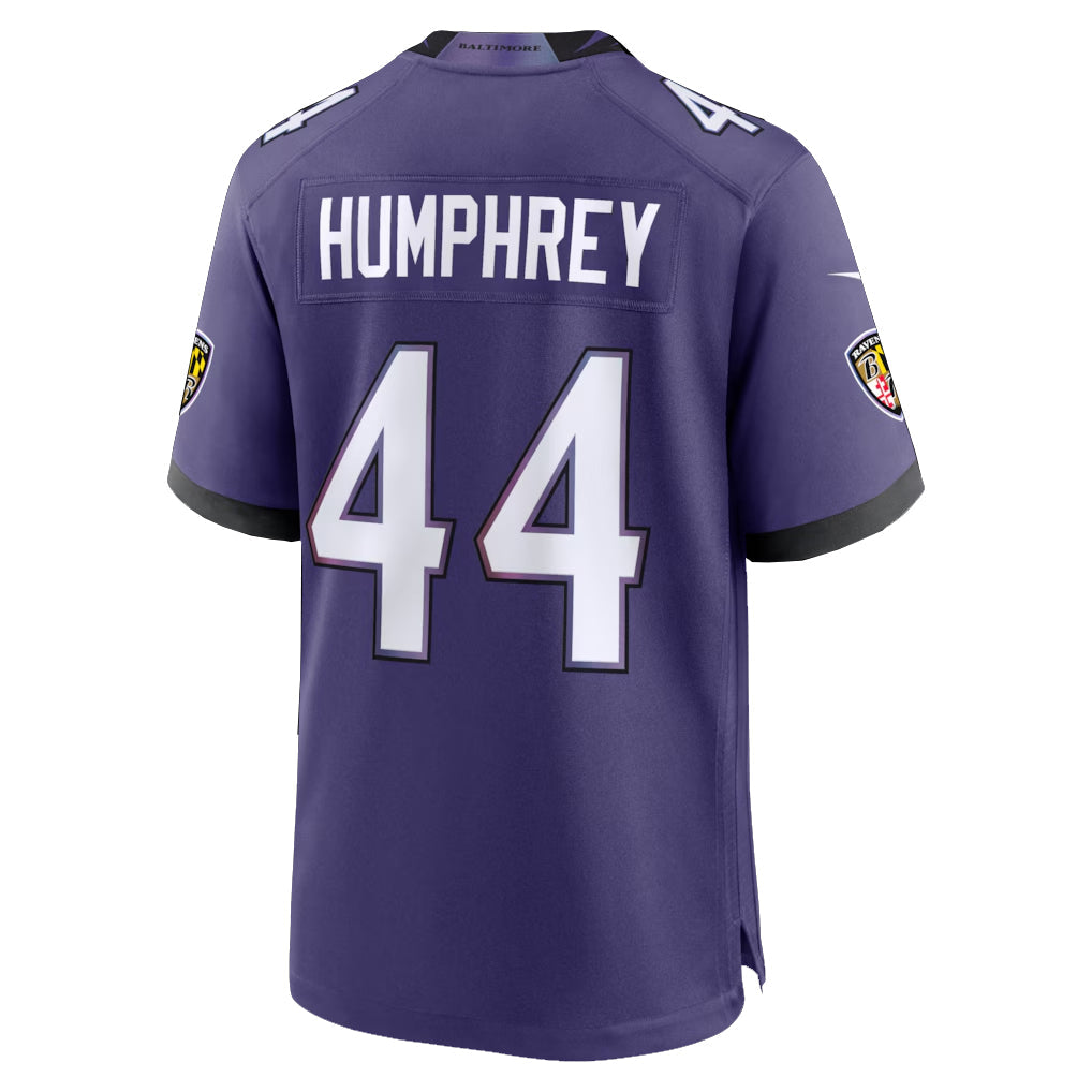 Elroe B.Ravens #44 Marlon Humphrey Player Purple Home Game Stitched Jerseys