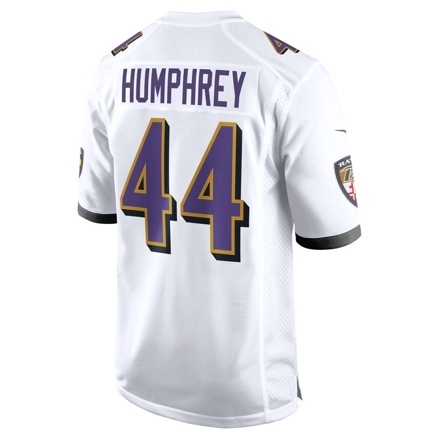 Elroe B.Ravens #44 Marlon Humphrey Player White Alternate Home Game Stitched Jerseys