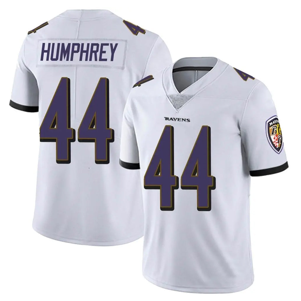 Elroe B.Ravens #44 Marlon Humphrey Player White Vapor Untouchable Limited Home Game Stitched Jerseys