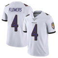 Elroe B.Ravens #4 Zay Flowers Player White Vapor F.U.S.E. Limited Stitched Jerseys