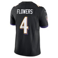 Elroe B.Ravens #4 Zay Flowers Player Vapor F.U.S.E. Limited Black Stitched Jerseys