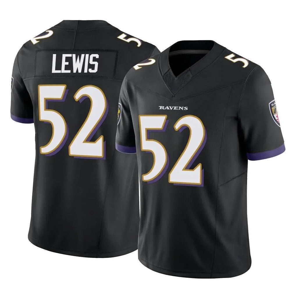 Elroe B.Ravens #52 Ray Lewis Player Black Vapor F.U.S.E. Limited Game Stitched Jerseys