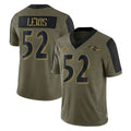 Elroe B.Ravens #52 Ray Lewis Player Olive Salute To Service Limited Game Stitched Jerseys