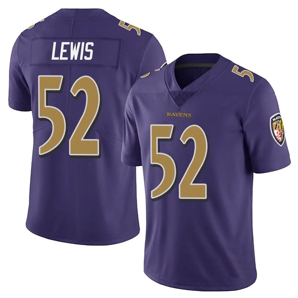 Elroe B.Ravens #52 Ray Lewis Player Purple Color Vapor Untouchable Limited Game Stitched Jerseys