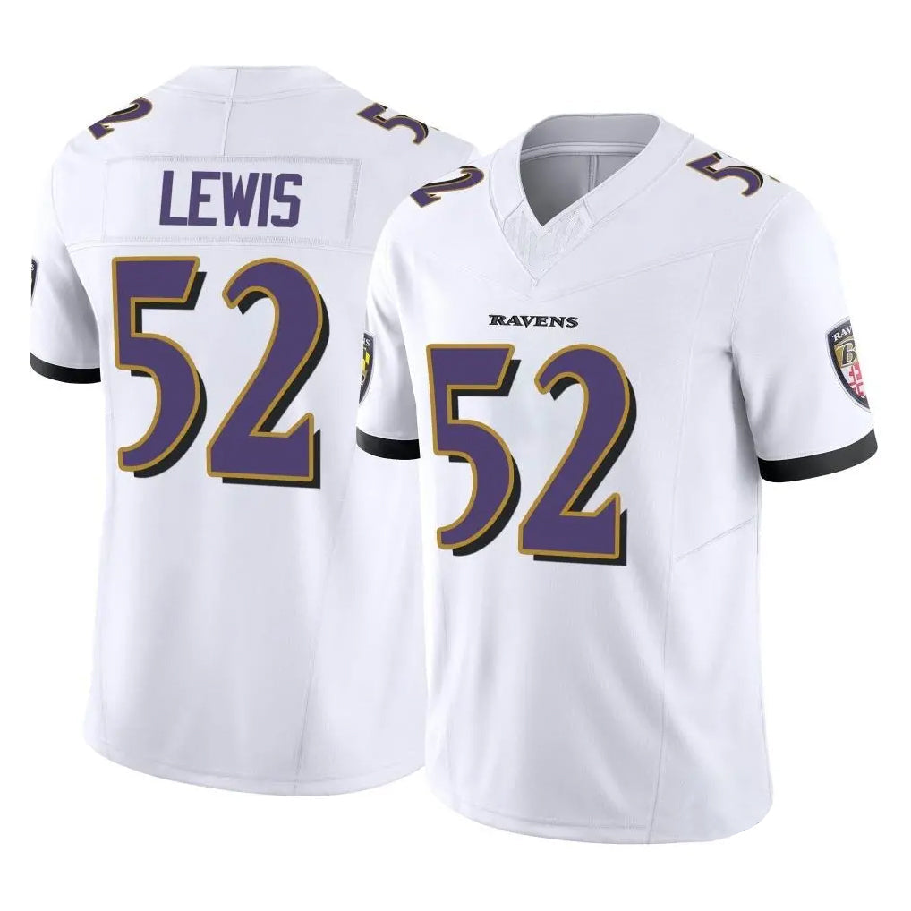 Elroe B.Ravens #52 Ray Lewis Player White Vapor F.U.S.E. Limited Game Home Stitched Jerseys