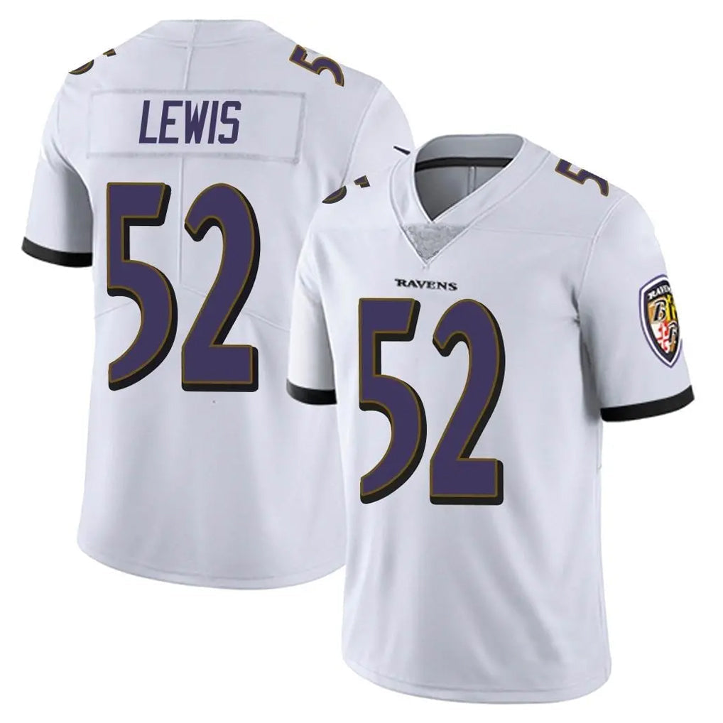Elroe B.Ravens #52 Ray Lewis Player White Vapor Untouchable Limited Game Home Stitched Jerseys