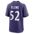Elroe B.Ravens #52 Ray Lewis Purple Team Retired Player Game Stitched Jerseys