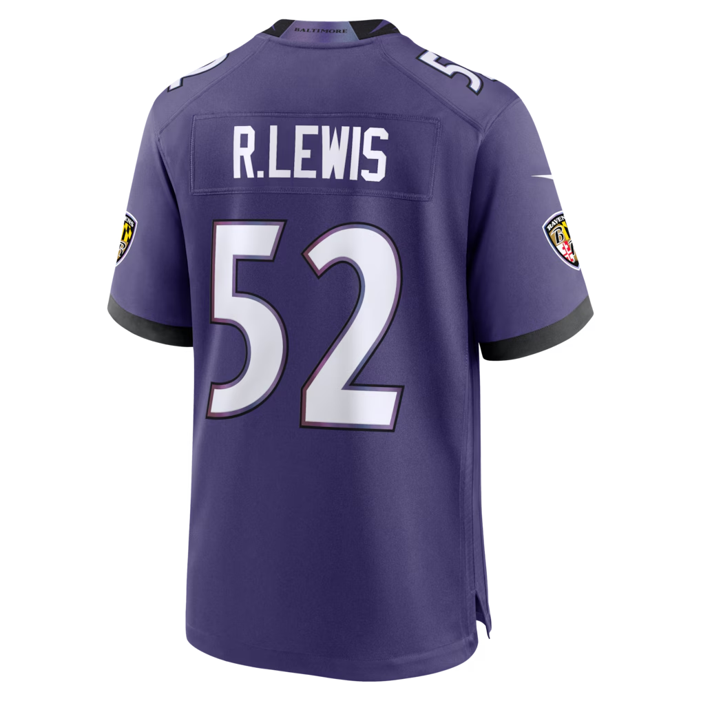 Elroe B.Ravens #52 Ray Lewis Purple Team Retired Player Game Stitched Jerseys