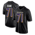 Elroe B.Ravens #71 Olaivavega Ioane Player Black Carbon Fashion Home Stitched Jerseys