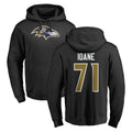 Elroe B.Ravens #71 Olaivavega Ioane Player Black Pullover Hoodie Stitched Jerseys