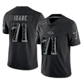 Elroe B.Ravens #71 Olaivavega Ioane Player Black RFLCTV Limited Stitched Jerseys