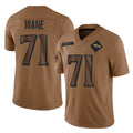 Elroe B.Ravens #71 Olaivavega Ioane Player Brown Salute To Service Limited Stitched Jerseys