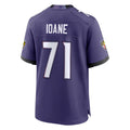 Elroe B.Ravens #71 Olaivavega Ioane Player Purple Home Game Stitched Jerseys