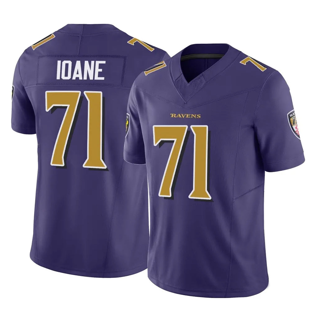 Elroe B.Ravens #71 Olaivavega Ioane Player Purple Vapor F.U.S.E. Limited Game Stitched Jerseys
