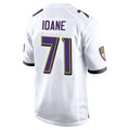 Elroe B.Ravens #71 Olaivavega Ioane Player White Alternate Home Stitched Jerseys