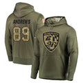 Elroe B.Ravens #89 Mark Andrews Ioane Player Olive Salute to Service Pullover Hoodie Stitched Jerseys