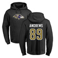 Elroe B.Ravens #89 Mark Andrews Player Black Pullover Hoodie Stitched Jerseys