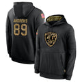 Elroe B.Ravens #89 Mark Andrews Player Black Salute to Service Pullover Hoodie Stitched Jerseys