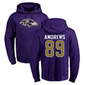 Elroe B.Ravens #89 Mark Andrews Player Purple Salute to Service Pullover Hoodie Stitched Jerseys