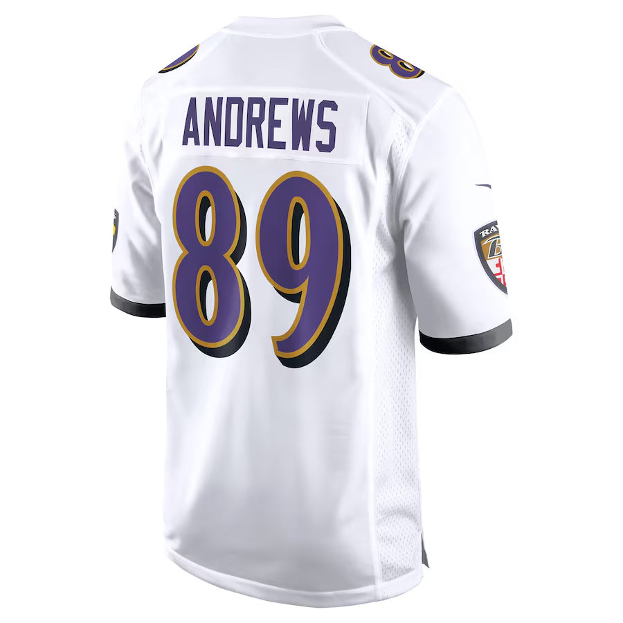 Elroe B.Ravens #89 Mark Andrews Player White Alternate Home Game Stitched Jerseys
