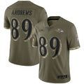 Elroe B.Ravens #89 Mark Andrews Player Olive Salute To Service Limited Stitched Jerseys