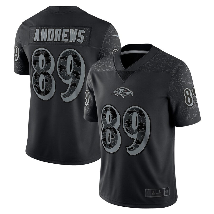 Elroe B.Ravens #89 Mark Andrews Player RFLCTV Limited Black Stitched Jerseys