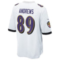 Elroe B.Ravens #89 Mark Andrews Player White Replica Game Stitched Jerseys