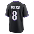 Elroe B.Ravens #8 Lamar Jackson Black Alternate Game Stitched Jerseys