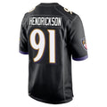 Elroe B.Ravens #91 Trey Hendrickson Player Black Alternate Home Game Stitched Jerseys