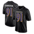 Elroe B.Ravens #91 Trey Hendrickson Player Black Carbon Fashion Home Stitched Jerseys