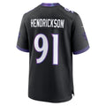 Elroe B.Ravens #91 Trey Hendrickson Player Black Home Game Stitched Jerseys