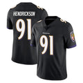 Elroe B.Ravens #91 Trey Hendrickson Player Black Vapor Untouchable Limited Home Stitched Jerseys