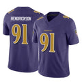 Elroe B.Ravens #91 Trey Hendrickson Player Purple Vapor F.U.S.E. Limited Game Stitched Jerseys