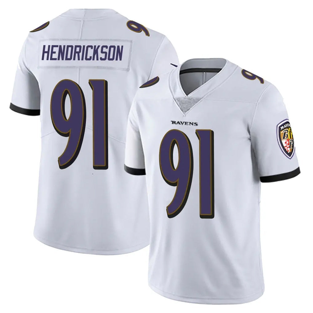 Elroe B.Ravens #91 Trey Hendrickson Player White Vapor Untouchable Game Stitched Jerseys
