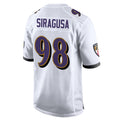 Elroe B.Ravens #98 Tony Siragusa Player White Alternate Home Game Stitched Jerseys
