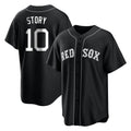 Elroe B.Red Sox #10 Trevor Story Player Black Home Game Stitched Jerseys