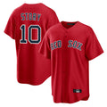 Elroe B.Red Sox #10 Trevor Story Player Red Home Game Stitched Jerseys