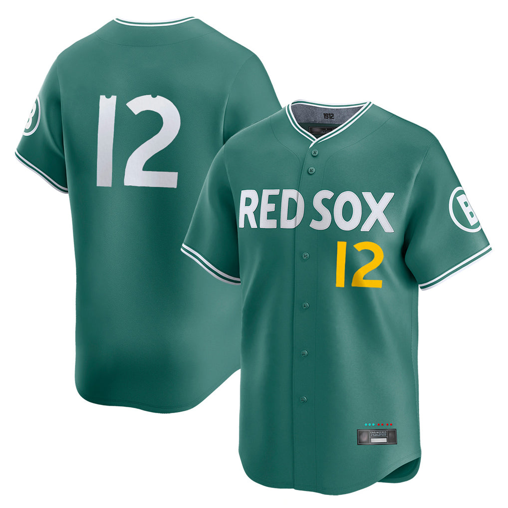 Elroe B.Red Sox #12 Connor Wong Player Green City Connect Limited Home Game Stitched Jerseys