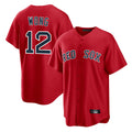 Elroe B.Red Sox #12 Connor Wong Player Red Home Game Stitched Jerseys