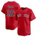 Elroe B.Red Sox #12 Connor Wong Player Red Limited Home Game Stitched Jerseys
